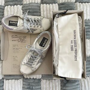 Golden Goose Super-Star Leather Sneakers Size 36!